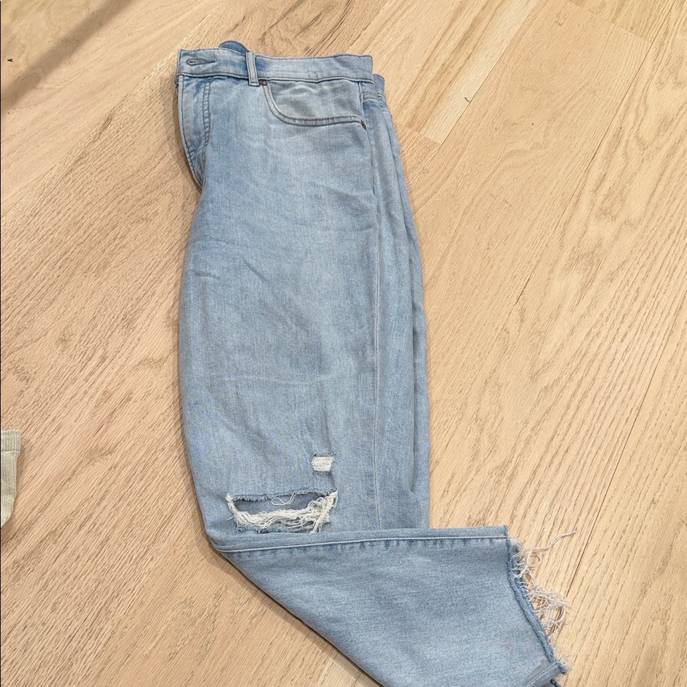 Express Light Blue Distressed Denim